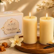 Vanilla Scented Candle Pillars scented candle